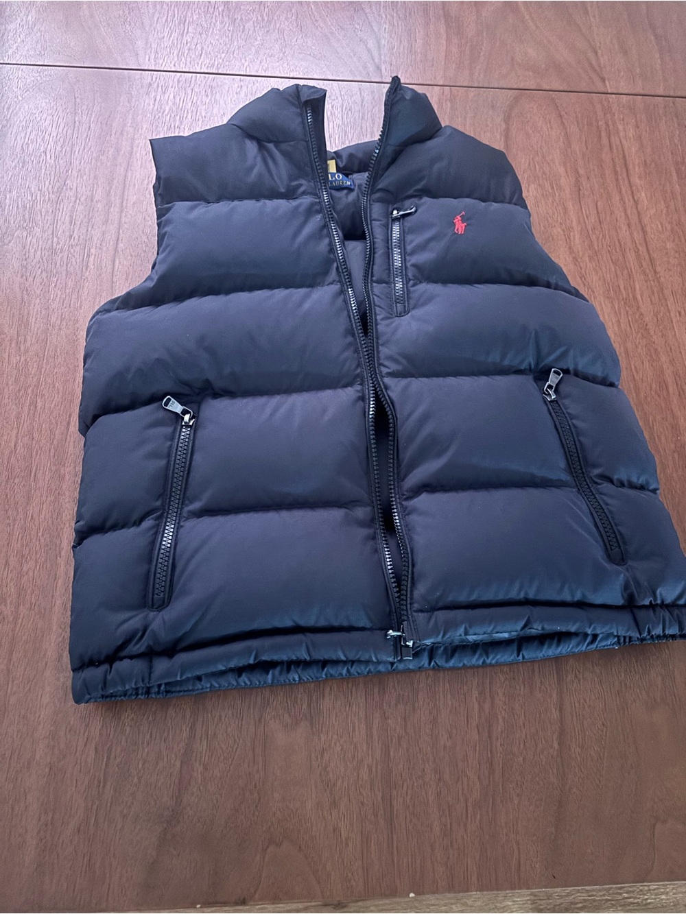 Polo by Ralph Lauren Navy Quilted Puffer Vest with Red Pony